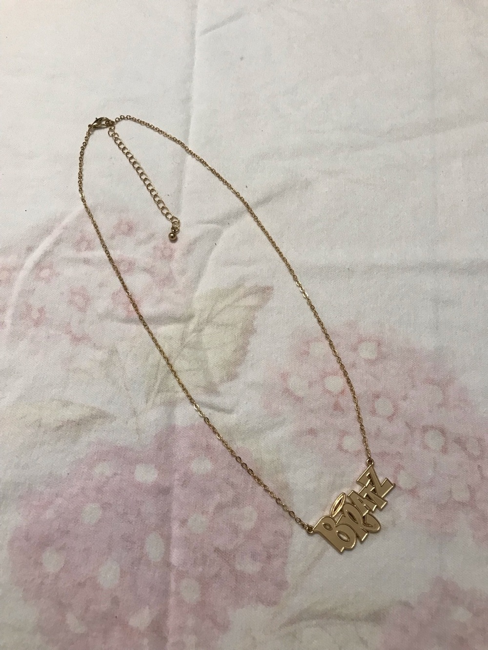 Gold Tone Cute MGA Bratz Chain Necklace 19”